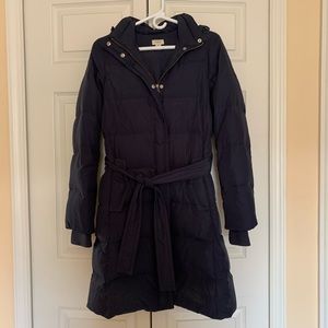 Navy J Crew Puffer Jacket Size XS